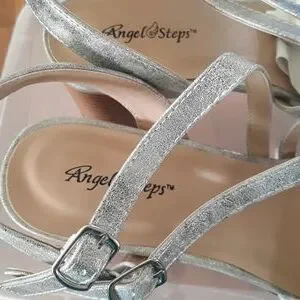 Angel Steps | Shoes | Angel Steps Matalic Sandals Sz 9m Nwot | Poshmark